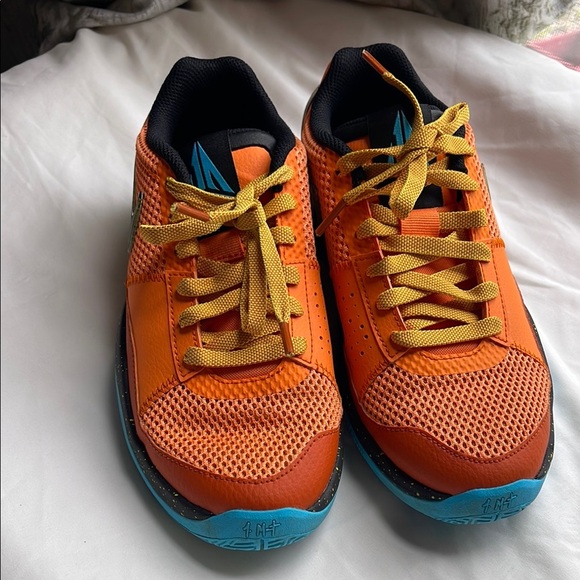 Nike JA 1 Brigit Mandarín and Blue Sneakers with Yellow Accents - Picture 2 of 14